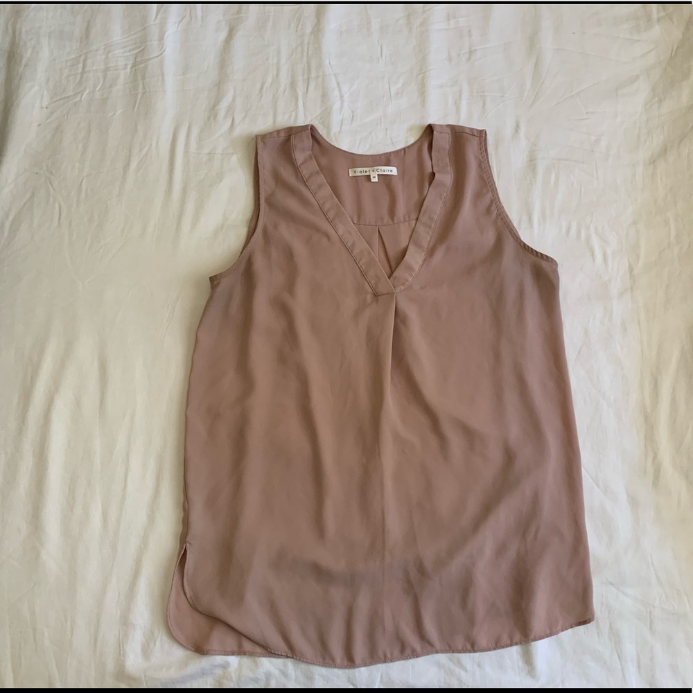 Blush colored blouse tank